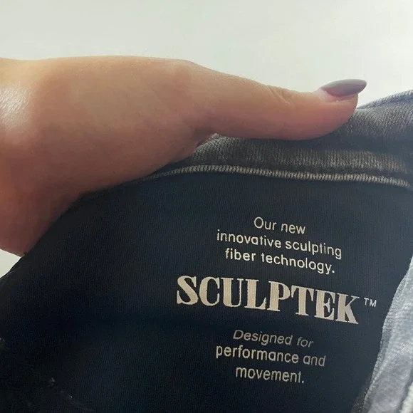 Athleta Sculptek Women's Ultra High-Rise Skinny Gray Denim Wash Jeans - Size 10 - Picture 5 of 11